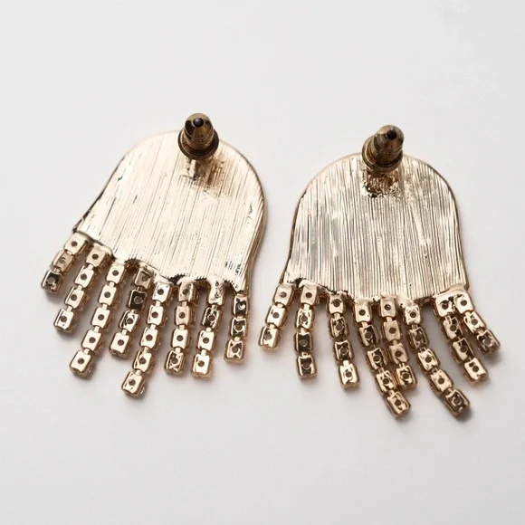 Halloween Rhinestone Ghost Earrings. - Picture 3 of 7